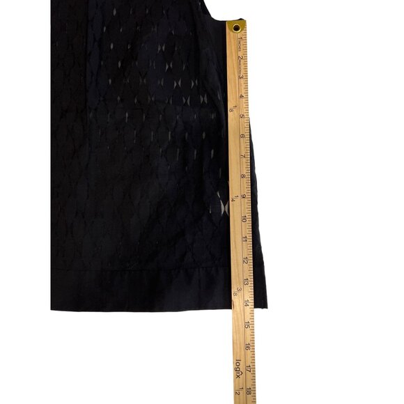 Fossil small black sheer sleeveless relaxed fit boxy top night out - Picture 7 of 9